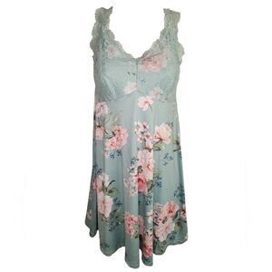 Flora Nikrooz Floral Lace Slip Dress | Coquette Cottagecore Lingerie | Small